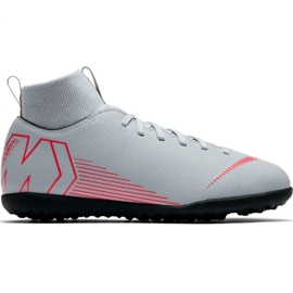 Nike Mercurial Superfly X 6 Club Tf Jr AH7345 060 Scarpe da calcio bianche bianco bianco