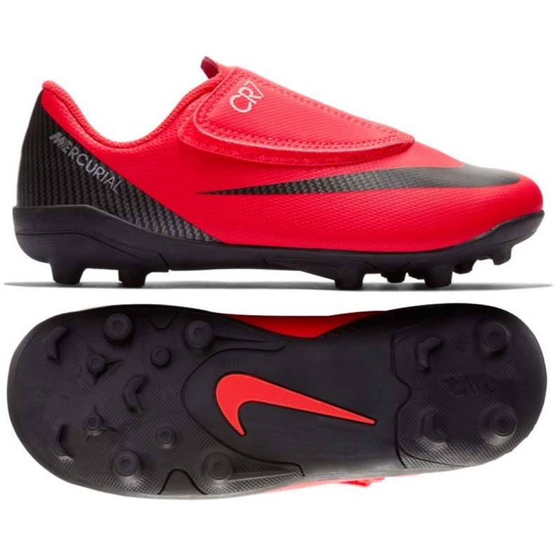 Nike Mercurial Vapor 12 Club Ps V CR7 Mg Jr AJ3096-600 multicolore rosso