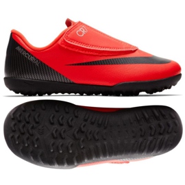 Scarpe da calcio Nike Vapor 12 PS CR7 TF JR AJ3108-600 arancia