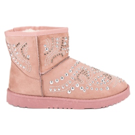 Stivali da neve rosa alla moda