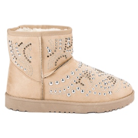 Stivali da neve beige alla moda