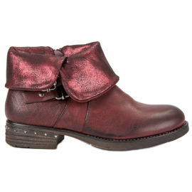 Forever Folie Stivali bordeaux rosso