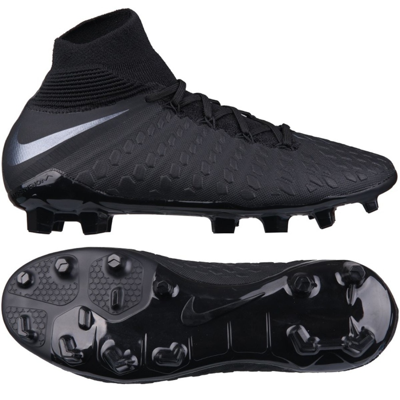 Nike Hypervenom Phantom 3 Elite Dynamic Fit Fg Jr AJ3791-001 scarpa da calcio nero nero