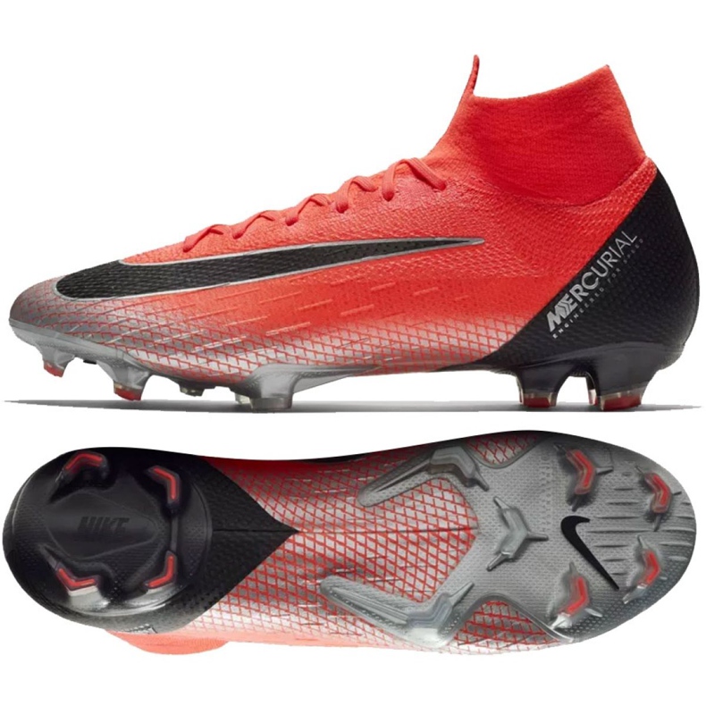 Nike Mercurial Superfly 6 Elite CR7 Fg M AJ3547-600 scarpe da calcio rosso nero