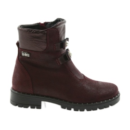 Ren But Stivali in pelle femminile Ren ma 3314 Borgogna con borchie rosso