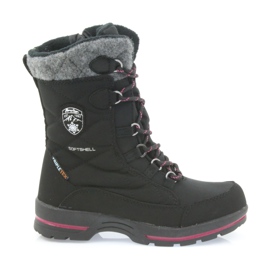 American Club Stivali da neve softshell neri con membrana americana SN19/20 nero rosa grigio