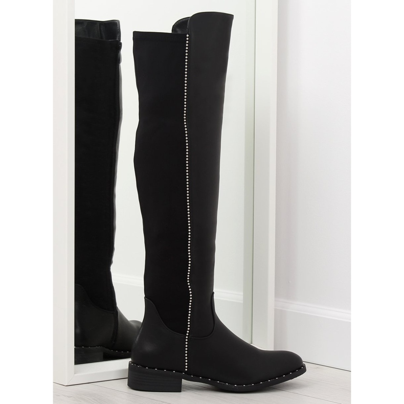 Ufficiali con un elastico superiore nero 7533-PG nero