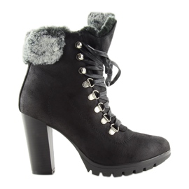 Stivali neri con tacco alto N501 Black nero