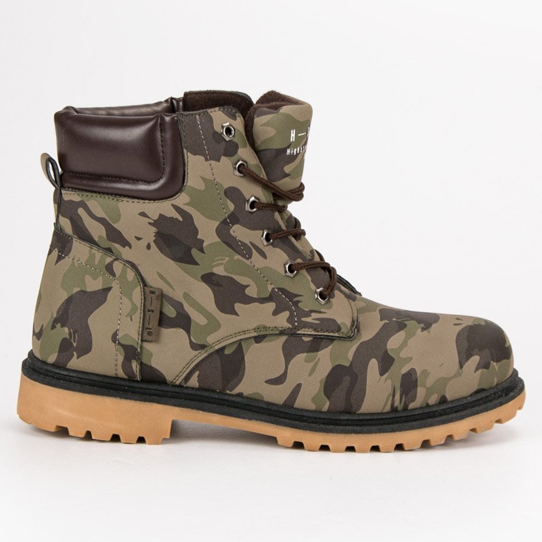 Pantaloni mimetici verde multicolore