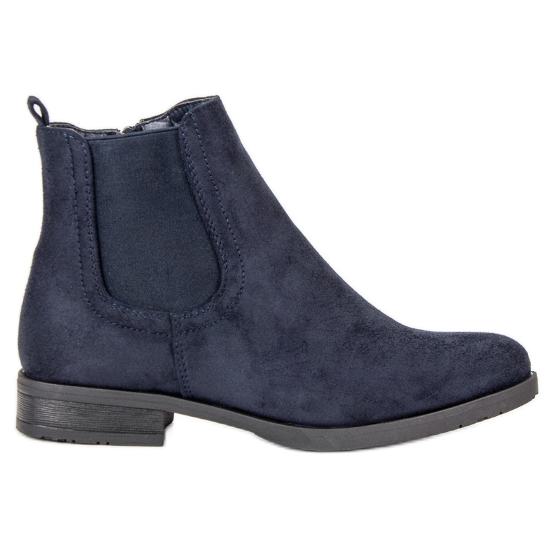Stivaletti Chelsea in pelle scamosciata blu