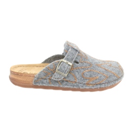 Pantofole in feltro Inblu UA033 cuori dorati grigio giallo