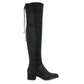 Queentina Stivali in camoscio nero