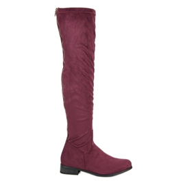 Cm Paris Stivaletti classici in pelle scamosciata multicolore rosso