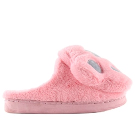 Pantofole da donna rosa e grigie DD93 W.PINK