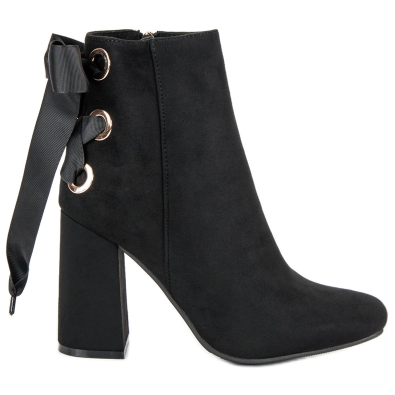 Ideal Shoes Stivali sexy sul post nero