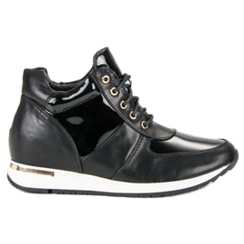 J. Star Sneakers sportive con zeppa nero