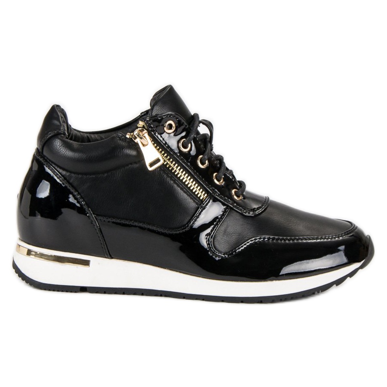 J. Star Sneakers stringate con cerniera nero