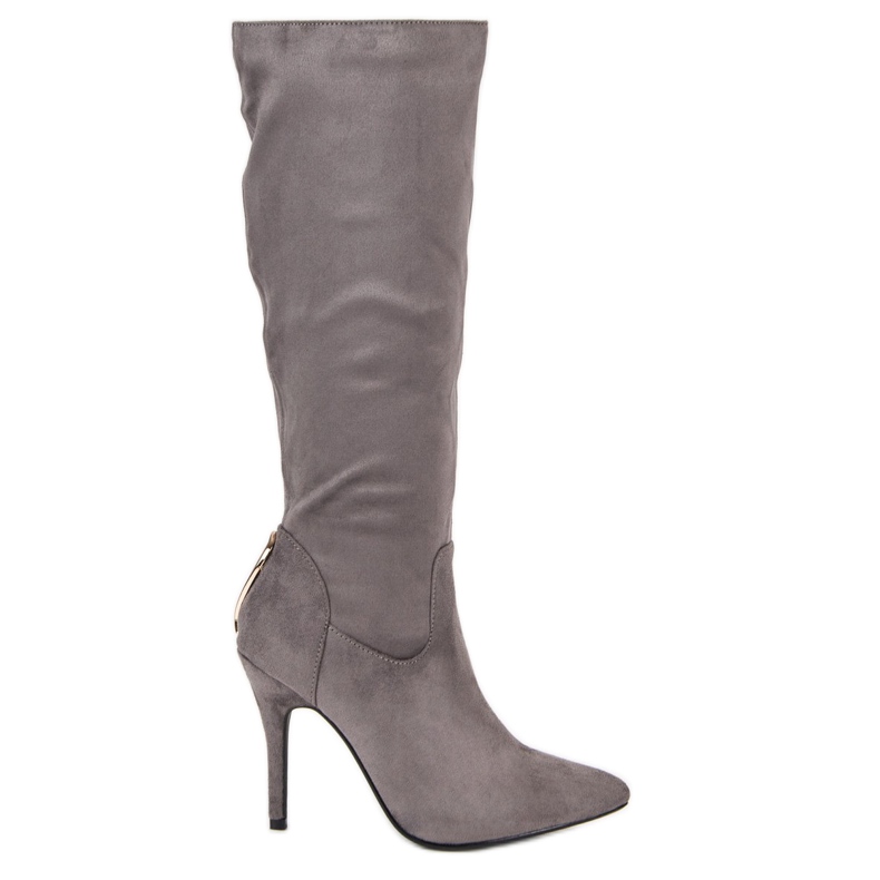 Cm Paris Stivali sexy con tacco alto grigio