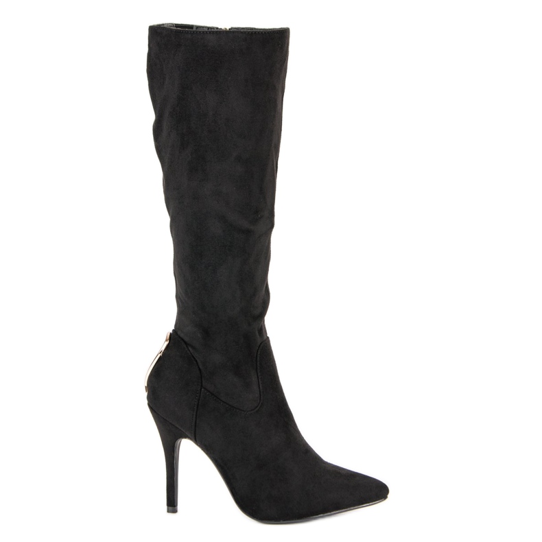 Cm Paris Stivali sexy su un tacco alto nero