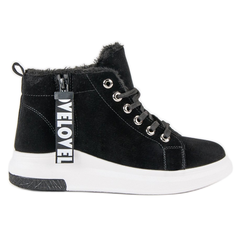 Calde scarpe da ginnastica nere nero