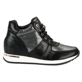 J. Star Sneakers sportive con zeppa nero