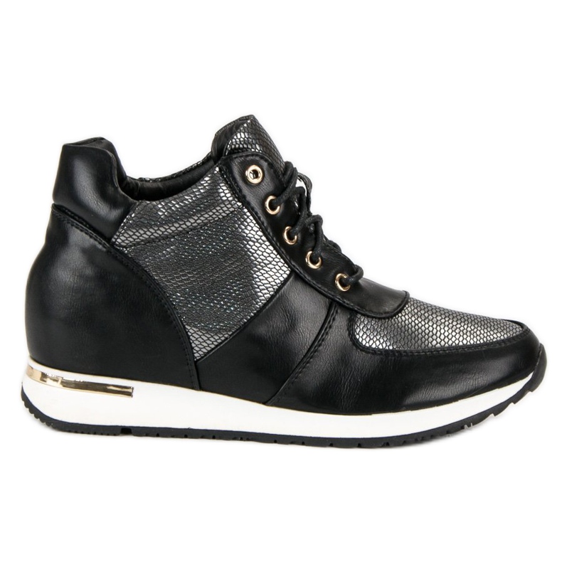 J. Star Sneakers sportive con zeppa nero