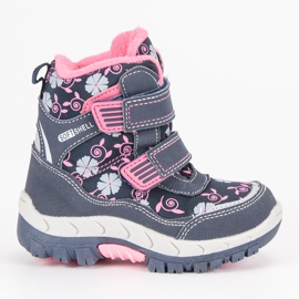 American Club Scarpe invernali invernali blu rosa