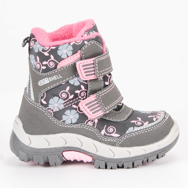 American Club Scarpe invernali invernali grigio rosa