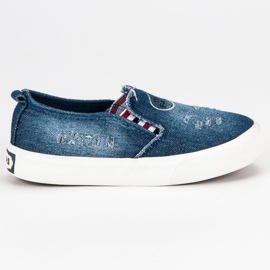Sneaker da uomo in jeans blu