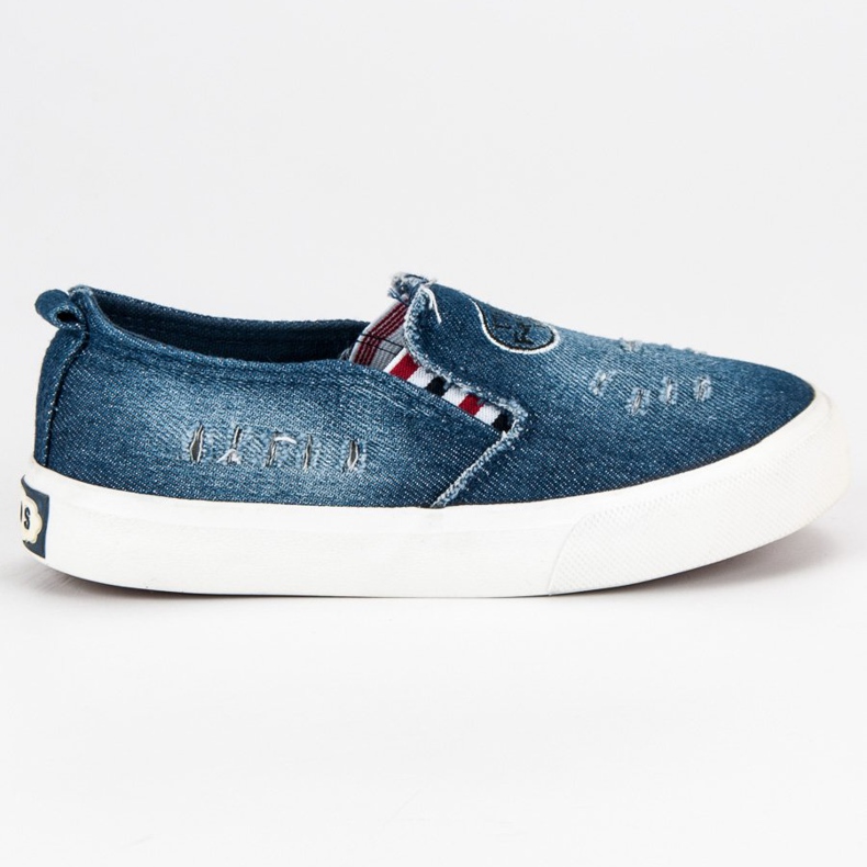 Sneaker da uomo in jeans blu