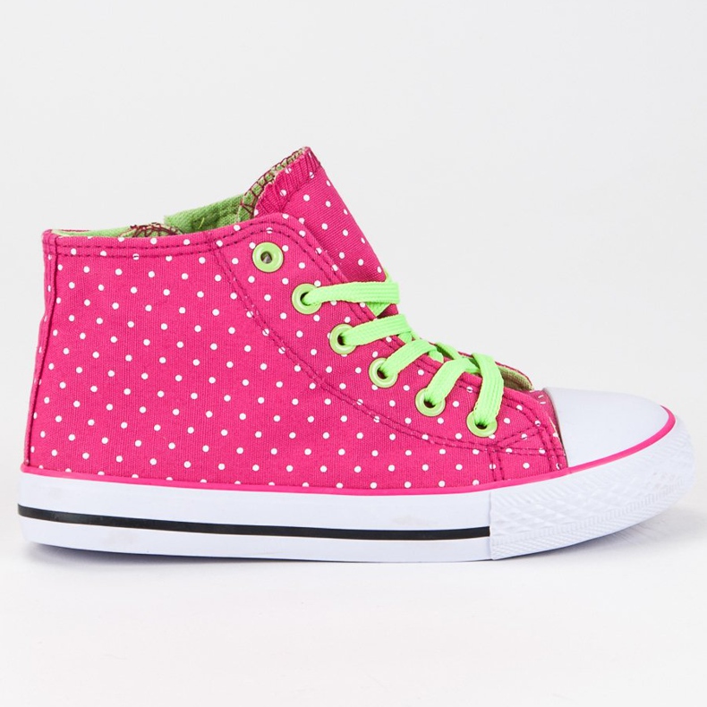 Scarpe da tennis in piselli rosa