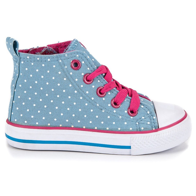 Sneakers alte a pois blu