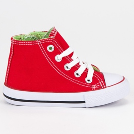 Scarpe da ginnastica alte rosse rosso