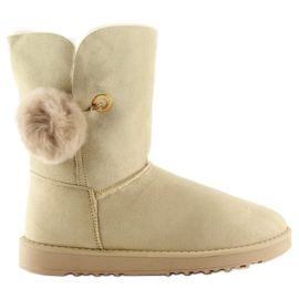 Emusy con pompon beige SP04P Beige