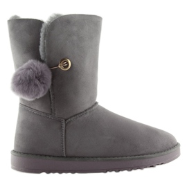Emuse grigie con pompon SP04P Gray grigio