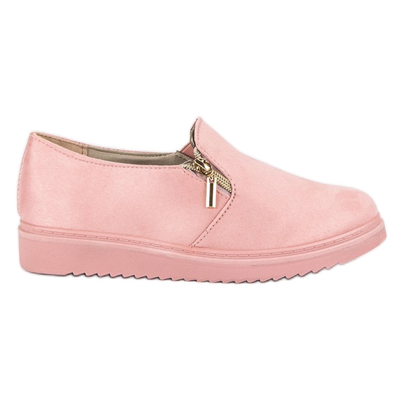 Slip in pelle scamosciata rosa