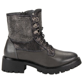 Ideal Shoes Lavoratori allacciati sulla piattaforma verde