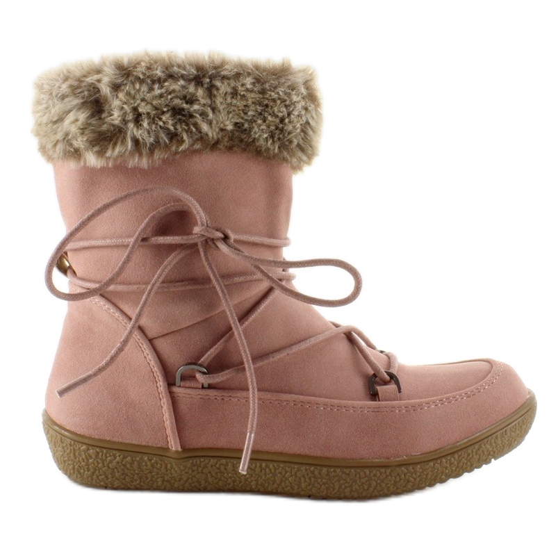 Stivaletti da bambino con pelliccia K1647201 Rose rosa