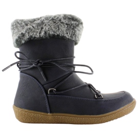 Stivaletti da bambino con pelliccia K1647201 Marino blu navy