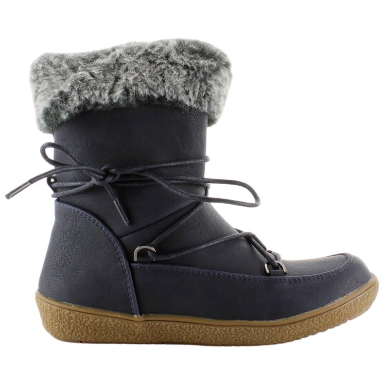 Stivaletti da bambino con pelliccia K1647201 Marino blu navy
