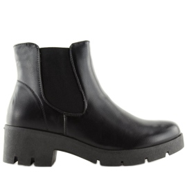 Nero Stivali neri da donna Stivali Jodhpur 9996-3 Nero