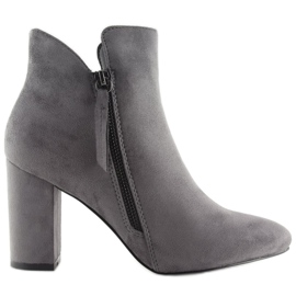 Stivali grigi con tacco alto 6900 Grey grigio