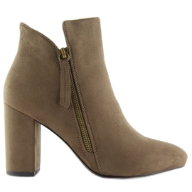 Stivali marroni con tacco alto 6900 Khaki marrone