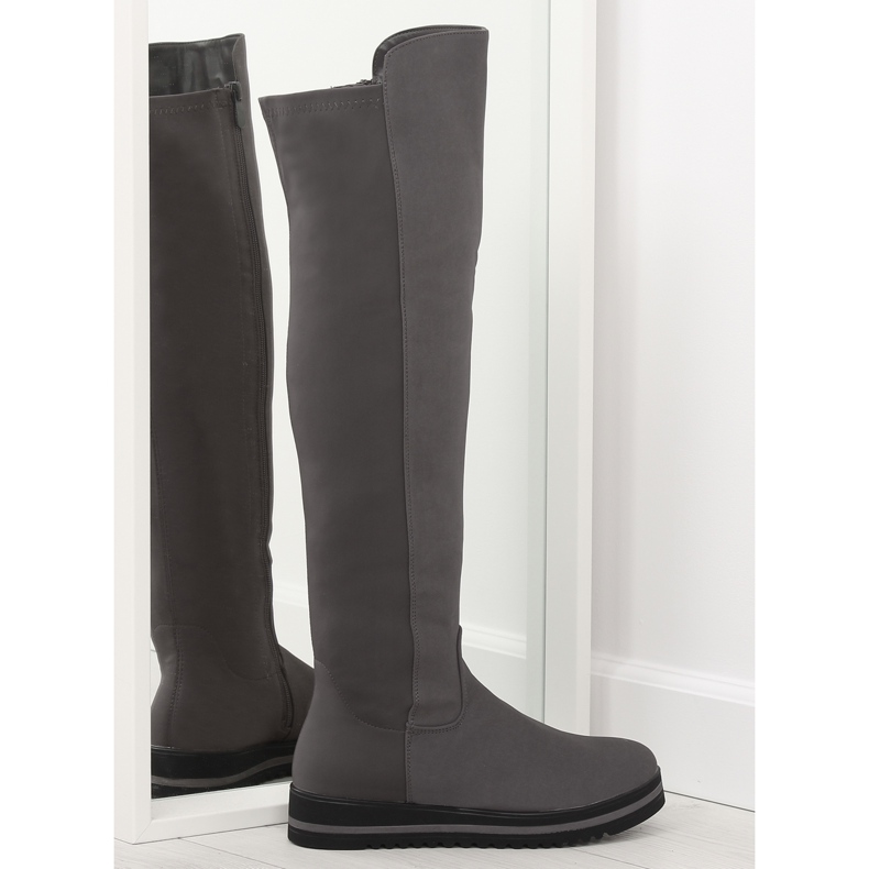 Stivaletti grigi da donna A-177 grigio