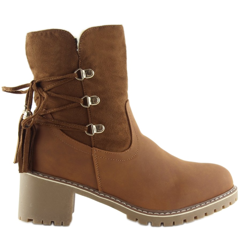 Stivali imbottiti con agnello marrone NC726 Camel