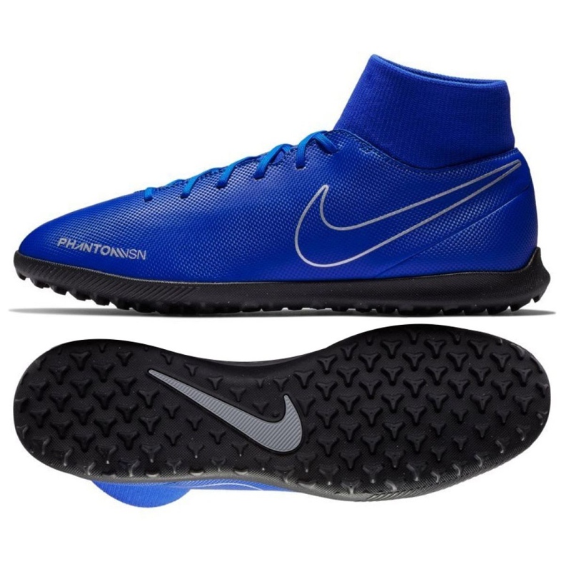Nike Phantom Vsn Club Df Tf M AO3273-400 scarpe da calcio multicolore blu