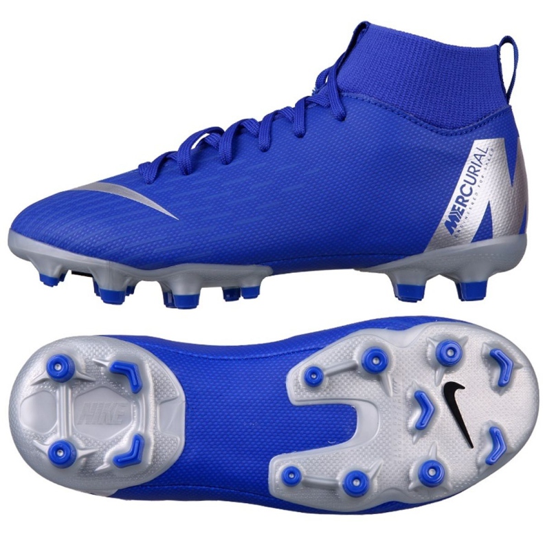 Nike Mercurial Superfly 6 Academy Mg Jr AH7337-400 scarpe da calcio blu blu