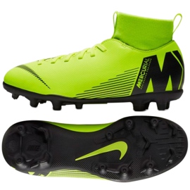 Nike Mercurial Superfly 6 Club Mg Jr AH7339-701 scarpe da calcio verde verde