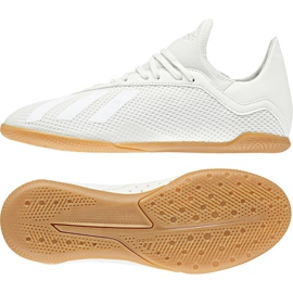 Scarpe da calcio Adidas X Tango 18.3 In Jr DB2427 bianca bianca
