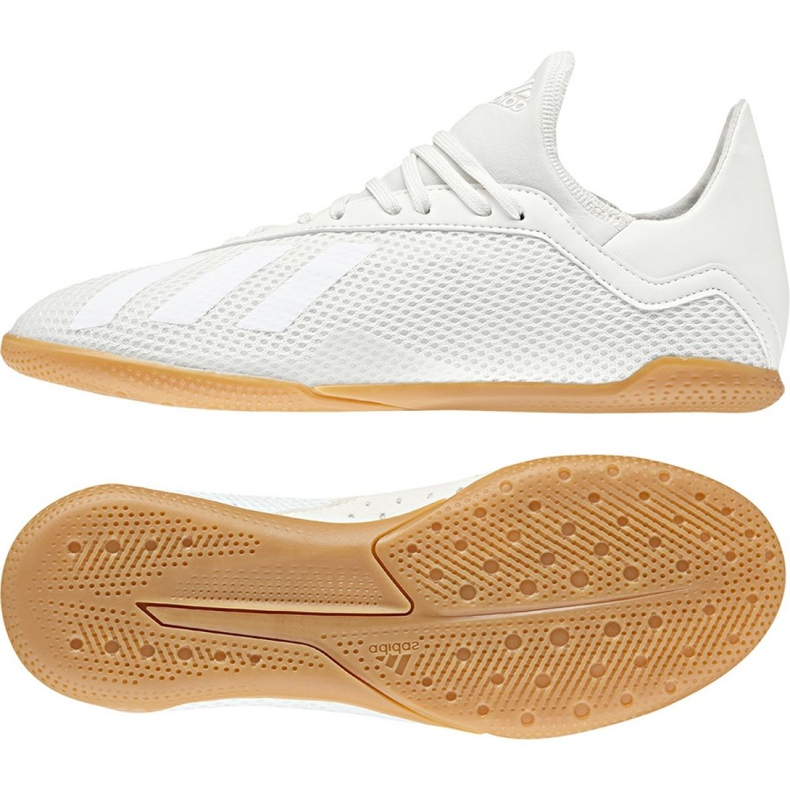 Scarpe da calcio Adidas X Tango 18.3 In Jr DB2427 bianca bianca